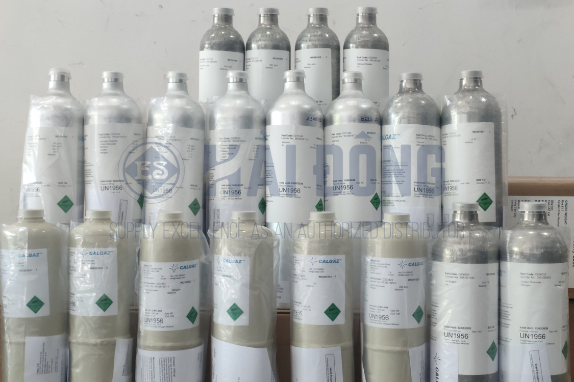 Bình khí chuẩn Calgaz luôn sẵn kho Hải Đông